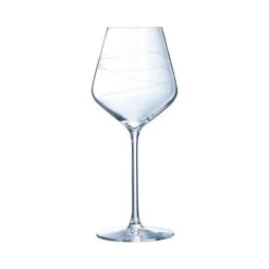 6 Verres à Pied 38cl Abstraction - Cristal D'Arques - Verre Ultra Tr