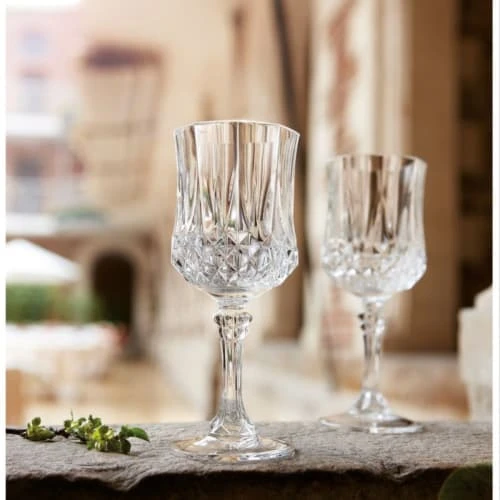 Cristal D'Arques 6 Verres à Pied De Table 25cl 4 Cristal D'Arques 6 Verres à Pied De Table 25cl – Image 2