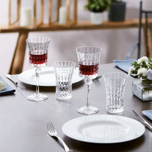 6 Verres à Vin Rouge Et Blanc 27cl Lady Diamond - Cristal D'Arques 6 6 Verres à Vin Rouge Et Blanc 27cl Lady Diamond - Cristal D'Arques – Image 4