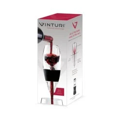 Vinturi Aerateur Vin Rouge En Verre Noir -Boutique Cristal d'Arques aerateur vin rouge en verre noir 2