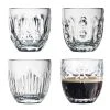 La Rochère Boîte De 4 Tasses à Expresso Troquet En Verre Transparent -Boutique Cristal d'Arques boite de 4 tasses a expresso troquet en verre transparent