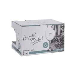 Trend'up Boîte De 6 Verres à Pied 21 Cl Transparent -Boutique Cristal d'Arques boite de 6 verres a pied 21 cl transparent 1