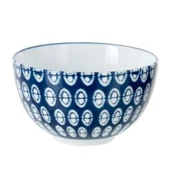 Jolipa Bol Bleu Ă Motifs Ronds Blancs En Porcelaine