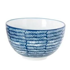 Jolipa Bol Bleu Motifs Striés En Porcelaine -Boutique Cristal d'Arques bol bleu motifs stries en porcelaine 1