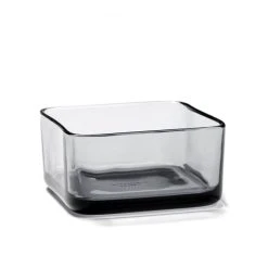 Serax Bol Carré En Verre Fumé Gris 12x12cm