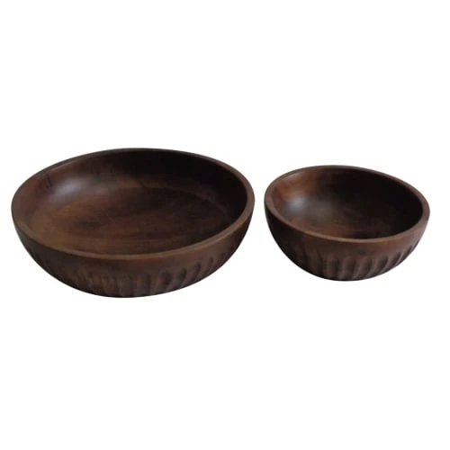 Zago Bol Décoratif En Bois De Manguier Brun Foncé Ø20cm 4 Zago Bol Décoratif En Bois De Manguier Brun Foncé Ø20cm – Image 2