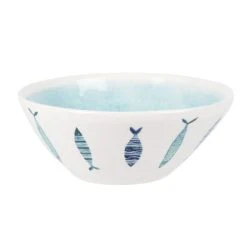 Maisons Du Monde Bol En Faïence Blanche Et Bleu Clair Imprimé Poissons - Lot De 2 -Boutique Cristal d'Arques bol en faience blanche et bleu clair imprime poissons 1000 12 33 205525 1