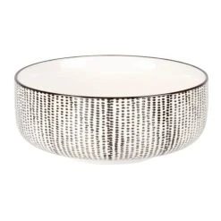 Maisons Du Monde Bol En Grès Blanc Motifs Traits Noirs - Lot De 2 -Boutique Cristal d'Arques bol en gres blanc motifs traits noirs 1000 0 27 214744 1