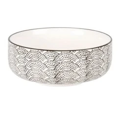 Maisons Du Monde Bol En Grès Blanc Motifs Vagues Noires - Lot De 2 -Boutique Cristal d'Arques bol en gres blanc motifs vagues noires 1000 2 29 214746 1