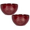 Maisons Du Monde Bol En Grès Rouge Et Doré - Lot De 2 -Boutique Cristal d'Arques bol en gres rouge et dore 1000 6 39 228860 2