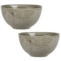 Maisons Du Monde Bol En Grès Vert - Lot De 2