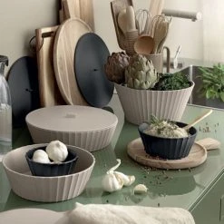 BlimPlus Bol En Polypropylène Gris Mat Diam. 20cm -Boutique Cristal d'Arques bol en polypropylene gris mat diam 20cm 3