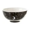 Unimasa Bol En Porcelaine Noir Lune étoiles