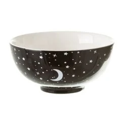 Unimasa Bol En Porcelaine Noir Lune étoiles