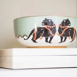 Yvonne Ellen Bol Panthère D15cm 10 Yvonne Ellen Bol Panthère D15cm -Boutique Cristal d'Arques bol panthere d15cm 2