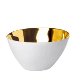 Tsé & Tsé Associées Bol Porcelaine Blanc Brillant Et Or D13cm