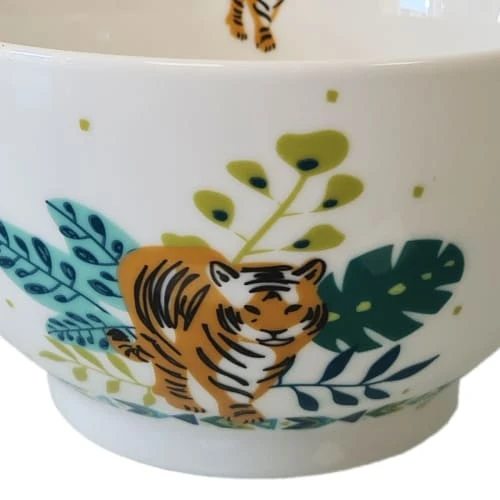 Faye Bol Tigre En Porcelaine Blanc 480ml 4 Faye Bol Tigre En Porcelaine Blanc 480ml – Image 2