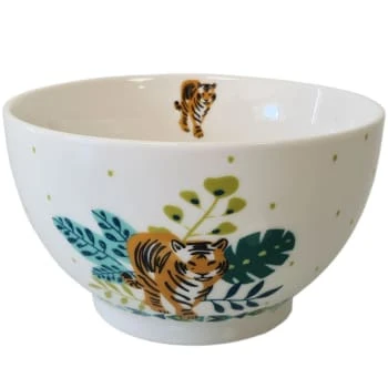 Faye Bol Tigre En Porcelaine Blanc 480ml 6 Faye Bol Tigre En Porcelaine Blanc 480ml – Image 4