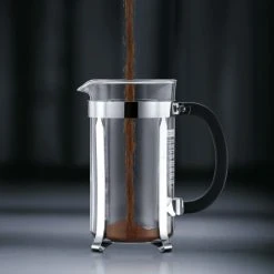 Bodum Cafetière 12 Tasses En Inox En Verre Transparent -Boutique Cristal d'Arques cafetiere 12 tasses en inox en verre transparent 1