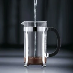 Bodum Cafetière 12 Tasses En Inox En Verre Transparent -Boutique Cristal d'Arques cafetiere 12 tasses en inox en verre transparent 2