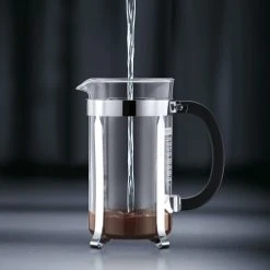 Bodum Cafetière 3 Tasses En Inox En Verre Transparent -Boutique Cristal d'Arques cafetiere 3 tasses en inox en verre transparent 2