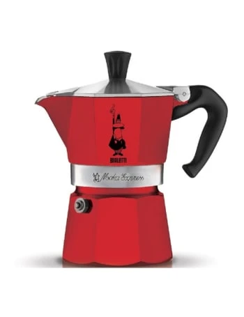 Bialetti Cafetière à L'italienne Moka Express Rouge 6 Tasses 4 Bialetti Cafetière à L'italienne Moka Express Rouge 6 Tasses – Image 2
