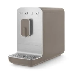 Smeg Cafetière Expresso Broyeur Taupe En Inox Gris