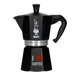 Bialetti Cafetière Italienne Moka Express 6 Tasses E En Aluminium Noir