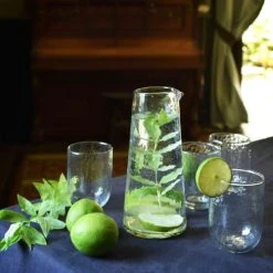 Maison Tilleul Carafe En Verre Pommelé Transparent -Boutique Cristal d'Arques carafe en verre pommele transparent 4