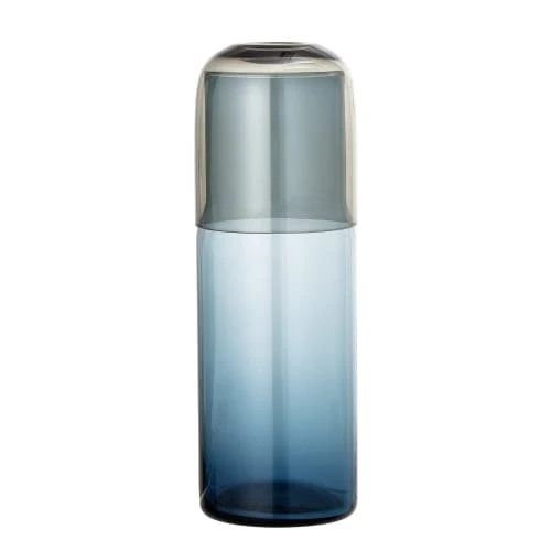 Bloomingville Carafe Et Verre En Verre Bleu 4 Bloomingville Carafe Et Verre En Verre Bleu – Image 2