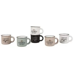Maisons Du Monde Coffret 6 Tasses à Café En Faïence Imprimée -Boutique Cristal d'Arques coffret 6 tasses a cafe en faience imprimee 1000 4 30 174526 2