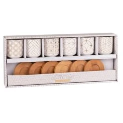 Maisons Du Monde Coffret 6 Tasses Et Soucoupes En Porcelaine SONATE