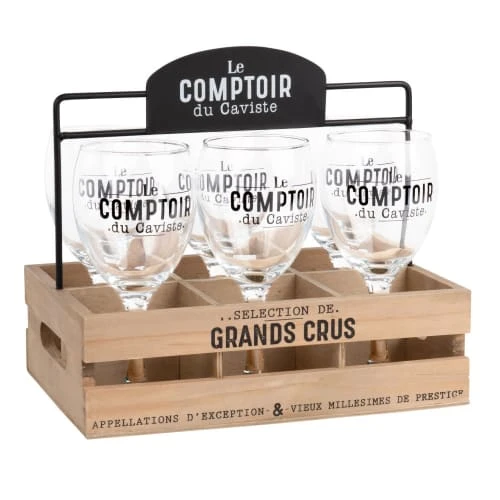 Maisons Du Monde Coffret 6 Verres Et Support Coloris Noir Et Naturel 3 Maisons Du Monde Coffret 6 Verres Et Support Coloris Noir Et Naturel