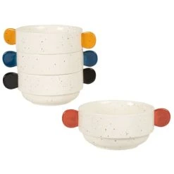 Maisons Du Monde Coffret Bols (x4) En Grès Beige Anses Multicolores -Boutique Cristal d'Arques coffret bols x4 en gres beige anses multicolores 1000 7 2 231037 2