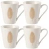 Jolipa Coffret De 4 Mugs Plumes En Porcelaine Blanche -Boutique Cristal d'Arques coffret de 4 mugs plumes en porcelaine blanche