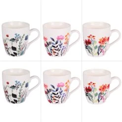 Table Passion Coffret De 6 Tasses 23 Cl En Porcelaine Décoré
