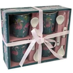 Enesco Coffret Expresso Flamant Rose -Boutique Cristal d'Arques coffret expresso flamant rose 1