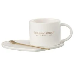 Jolipa Coffret Tasse Soucoupe Et Cuillère Coeur