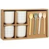 Maisons Du Monde Coffret Tasses En Grès Blanc Motifs à Carreaux Multicolores (x4) Et Cuillères Assorties -Boutique Cristal d'Arques coffret tasses en gres blanc motifs a carreaux multicolores x4 et cuilleres assorties 1000 9 35 230988 1