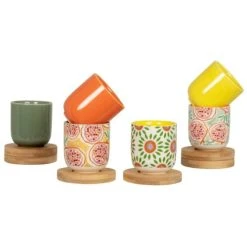 Maisons Du Monde Coffret Tasses En Grès Multicolore Et à Motifs Soucoupes En Bambou -Boutique Cristal d'Arques coffret tasses en gres multicolore et a motifs soucoupes en bambou 1000 6 28 231801 2