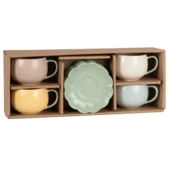 Maisons Du Monde Coffret Tasses Et Soucoupes (x4) En Grès Multicolore -Boutique Cristal d'Arques coffret tasses et soucoupes x4 en gres multicolore 1000 15 17 231011 2