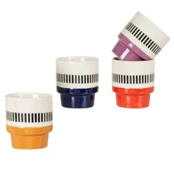 Maisons Du Monde Coffret Tasses (x4) En Grès Multicolore