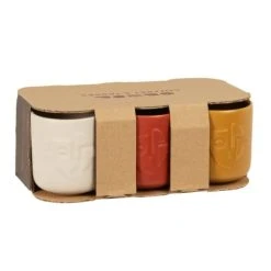 Maisons Du Monde Coffret Tasses (x6) En Grès Beige, Rouge Et Orange