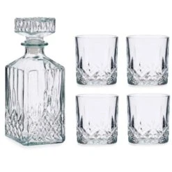 Wadiga Coffret Whisky - 1 Carafe à Whisky + 4 Verres Whisky