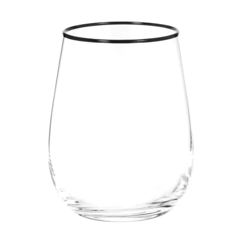 Maisons Du Monde Composition Verres Imprimés Liseret Noir (x6) Et Support Panier En Jonc De Mer Beige Et Noir 4 Maisons Du Monde Composition Verres Imprimés Liseret Noir (x6) Et Support Panier En Jonc De Mer Beige Et Noir – Image 2