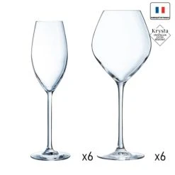 Chef & Sommelier Ensemble 12 Pièces Cheer Up Verres à Pied 47cl Et Flutes à Champagne