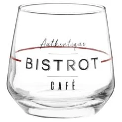 Maisons Du Monde Gobelet En Verre Avec Inscriptions Noires Et Rouges - Lot De 6