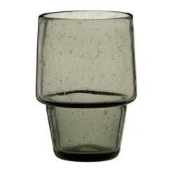Maisons Du Monde Gobelet En Verre Bullé Teinté Gris - Lot De 4