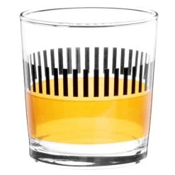 Maisons Du Monde Gobelet En Verre Motifs Graphiques Jaunes Et Noirs - Lot De 6