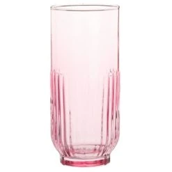 Maisons Du Monde Gobelet En Verre Strié Teinté Rose - Lot De 6
